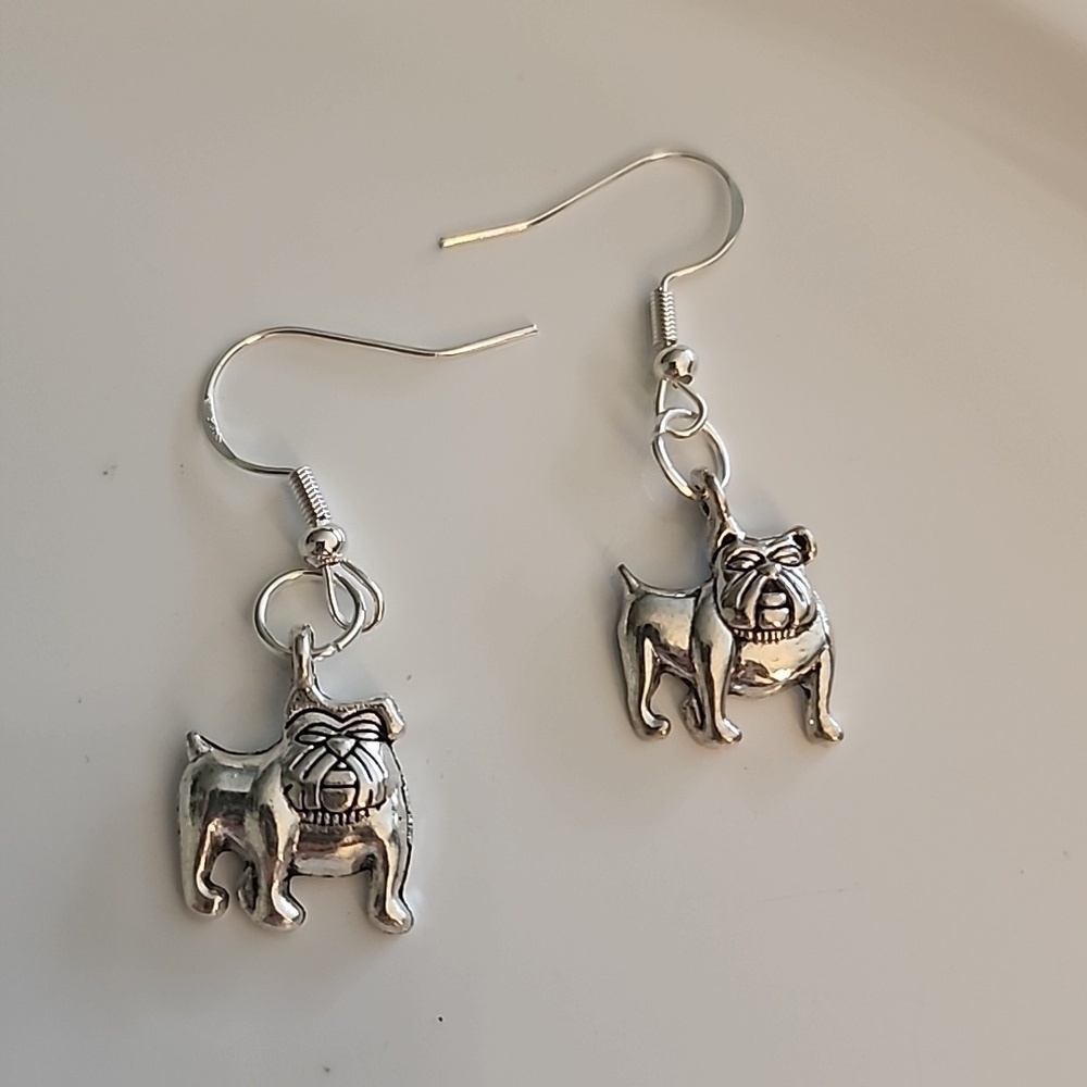 Bulldog Earrings 925S Post ER